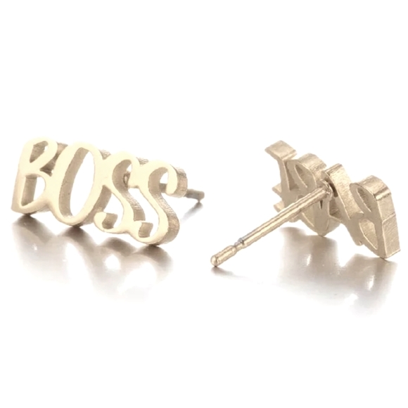 5/$25✨️Boss Babe Stub Earrings - Picture 2 of 3